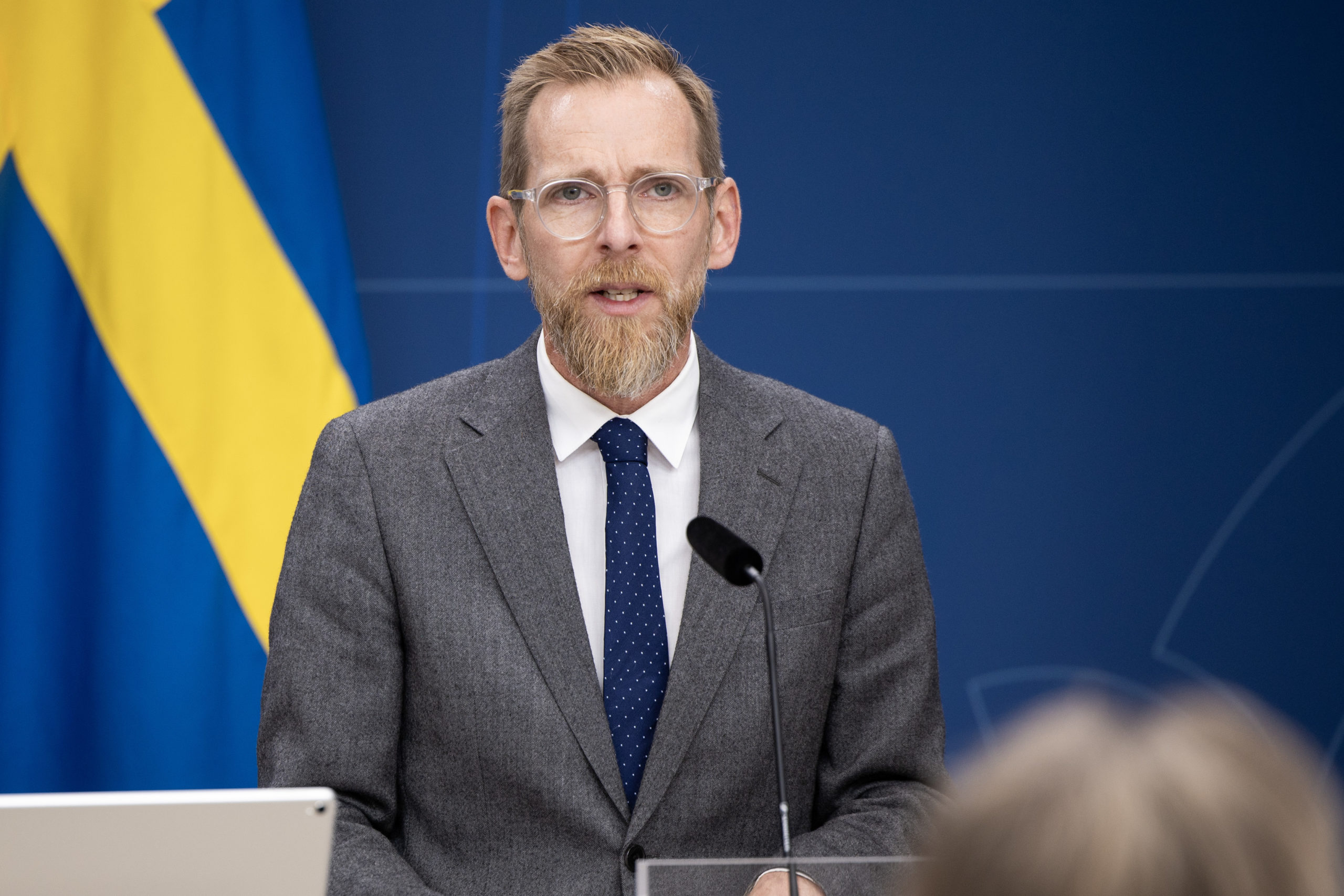 Jakob Forssmed presskonferens i Regeringskansliet. Foto: Ninni Andersson/Regeringskansliet